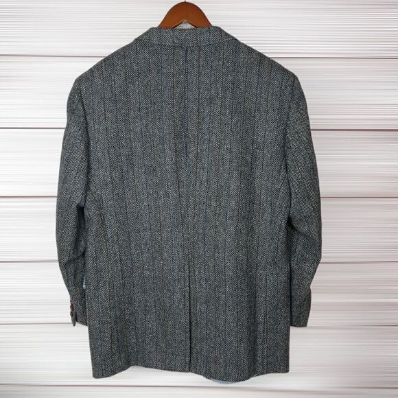 Boston Traders Men's Gray Wool Tweed Single Breasted Lined Sports Coat Blazer - Picture 8 of 15